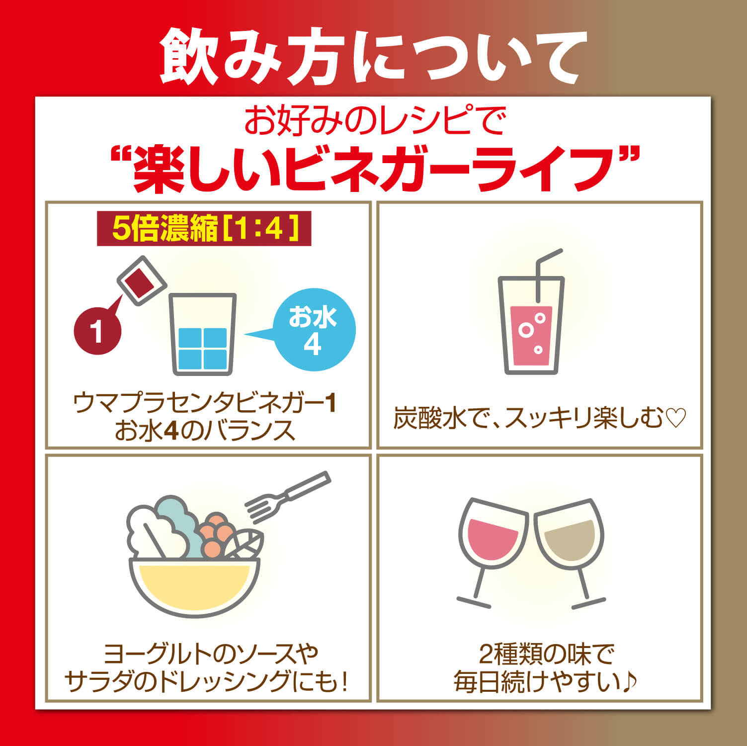 ウマプラセンタビネガー レッド&ホワイト