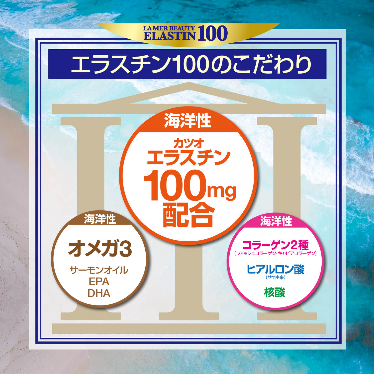 エラスチン100 60粒入り | 馬プラセンタ商品の通販ならドクター
